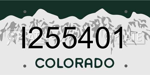 I255401 Colorado License Plate