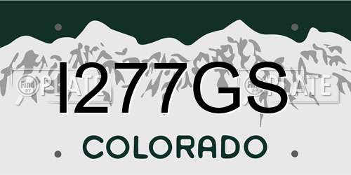 I277GS Colorado License Plate