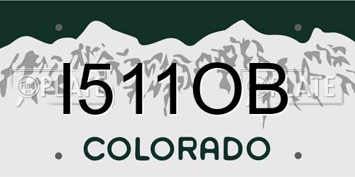I511OB Colorado License Plate