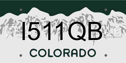I511QB Colorado License Plate