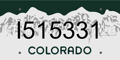 I515331 Colorado License Plate