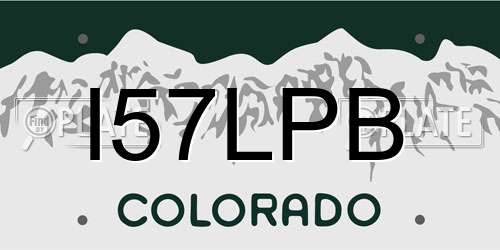 I57LPB Colorado License Plate