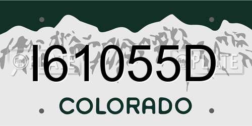 I61055D Colorado License Plate