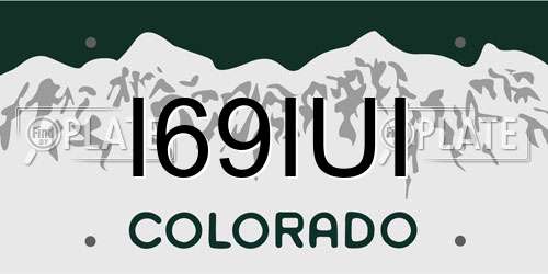 I69IUI Colorado License Plate