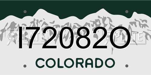I72082O Colorado License Plate