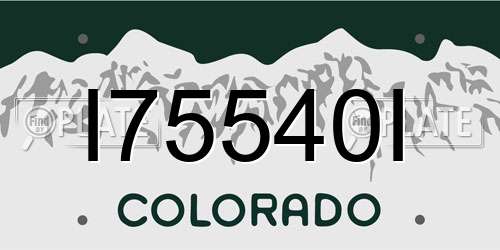 I75540I Colorado License Plate