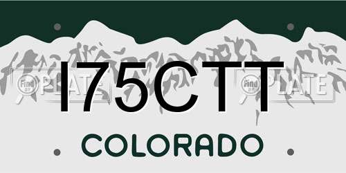 I75CTT Colorado License Plate