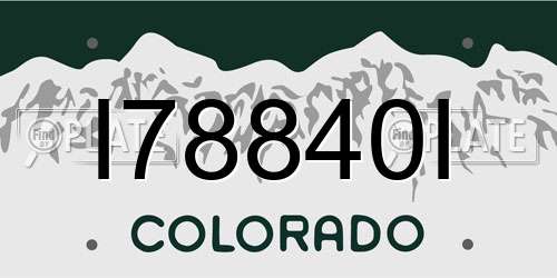 I78840I Colorado License Plate
