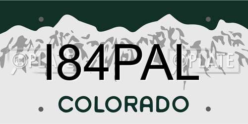I84PAL Colorado License Plate