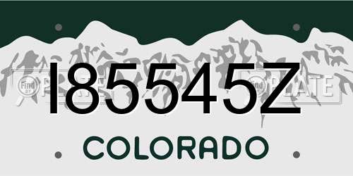 I85545Z Colorado License Plate