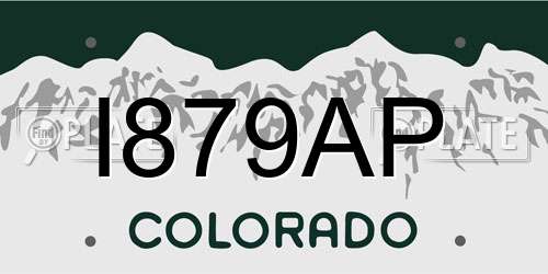I879AP Colorado License Plate