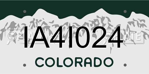 IA4I024 Colorado License Plate