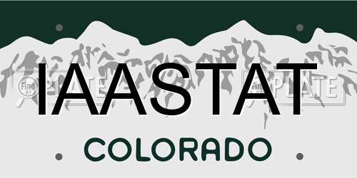 IAASTAT Colorado License Plate