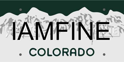 IAMFINE Colorado License Plate