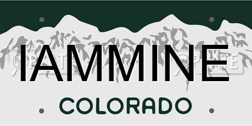 IAMMINE Colorado License Plate