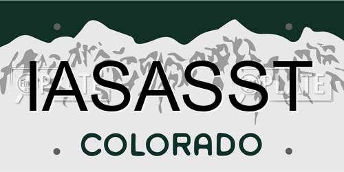 IASASST Colorado License Plate
