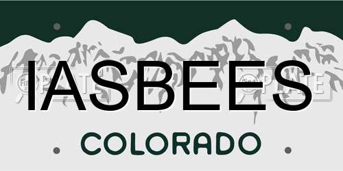 IASBEES Colorado License Plate