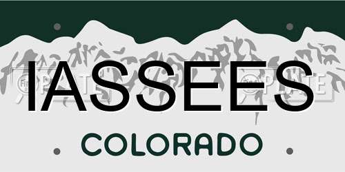 IASSEES Colorado License Plate