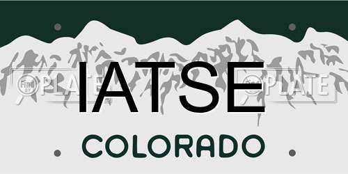 IATSE Colorado License Plate
