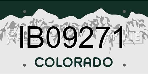 IB09271 Colorado License Plate