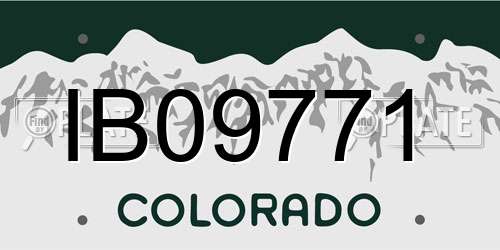 IB09771 Colorado License Plate