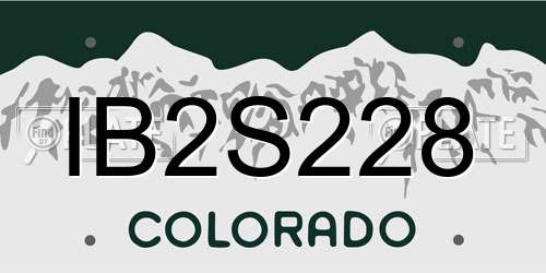 IB2S228 Colorado License Plate