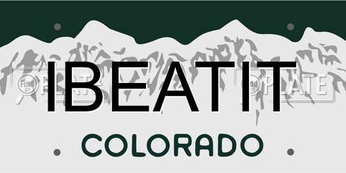 IBEATIT Colorado License Plate