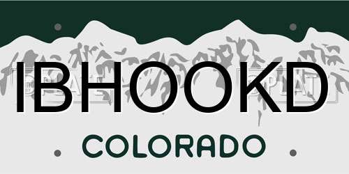 IBHOOKD Colorado License Plate