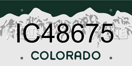 IC48675 Colorado License Plate