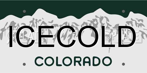 ICECOLD Colorado License Plate
