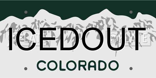 ICEDOUT Colorado License Plate
