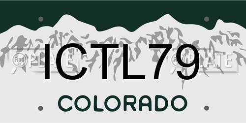 ICTL79 Colorado License Plate