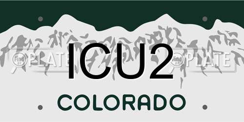 ICU2 Colorado License Plate