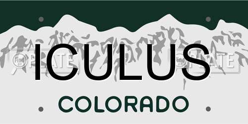 ICULUS Colorado License Plate