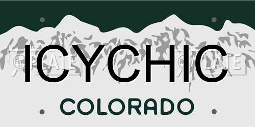 ICYCHIC Colorado License Plate