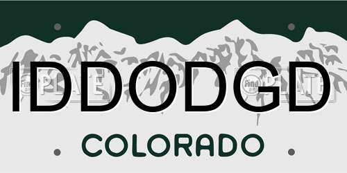 IDDODGD Colorado License Plate