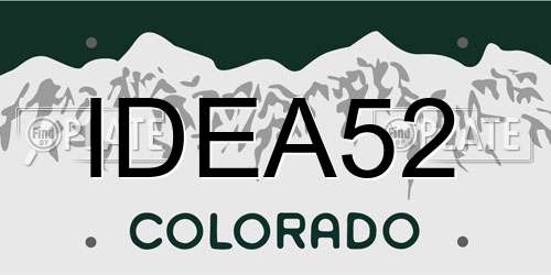 IDEA52 Colorado License Plate