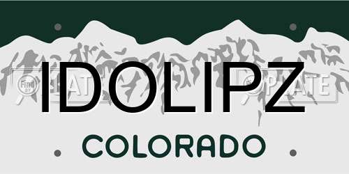 IDOLIPZ Colorado License Plate