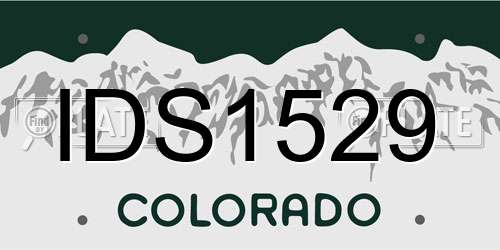 IDS1529 Colorado License Plate
