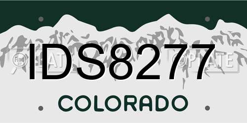 IDS8277 Colorado License Plate