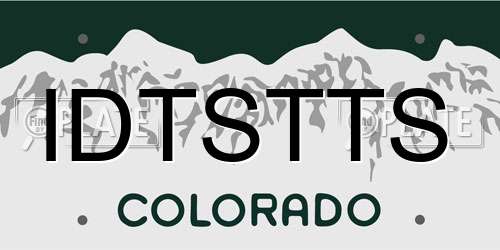 IDTSTTS Colorado License Plate