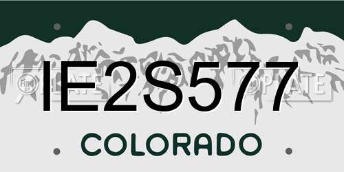 IE2S577 Colorado License Plate