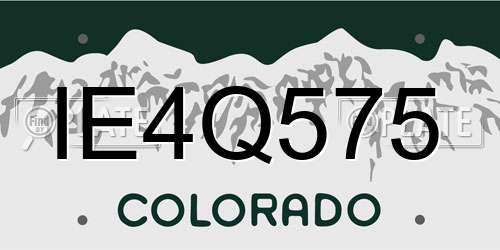 IE4Q575 Colorado License Plate