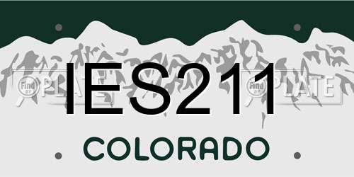 IES211 Colorado License Plate