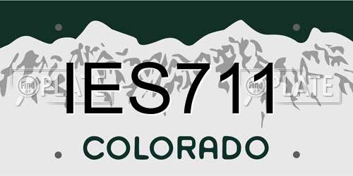 IES711 Colorado License Plate
