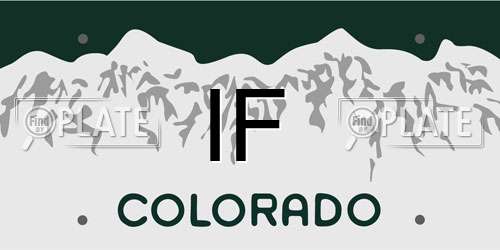 IF Colorado License Plate