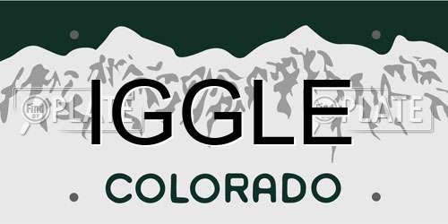 IGGLE Colorado License Plate