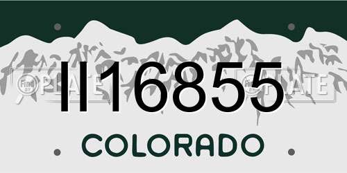 II16855 Colorado License Plate