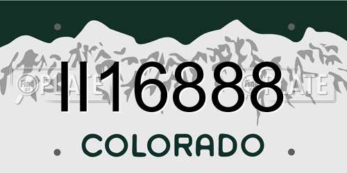 II16888 Colorado License Plate