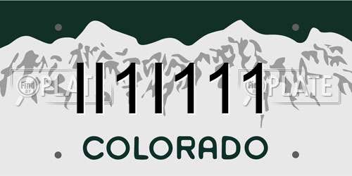 II1I111 Colorado License Plate